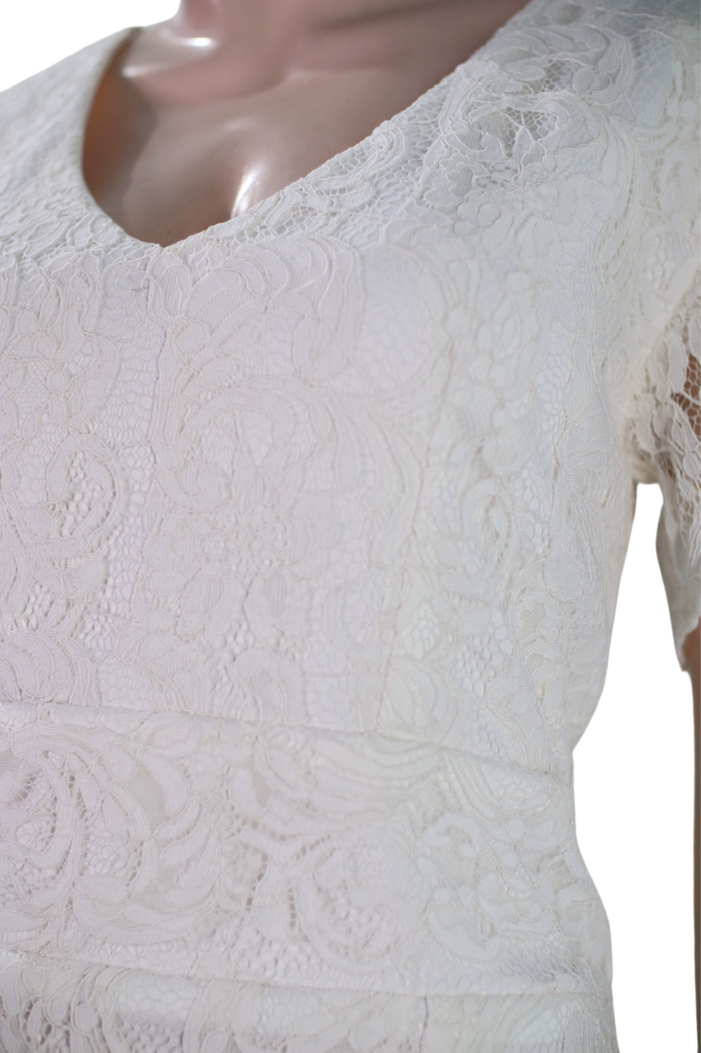 White Full Lace Long Dress