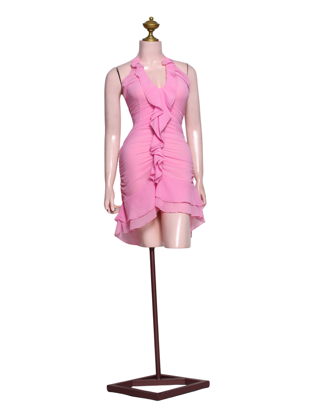 Pink Halter Short Dress - SP06