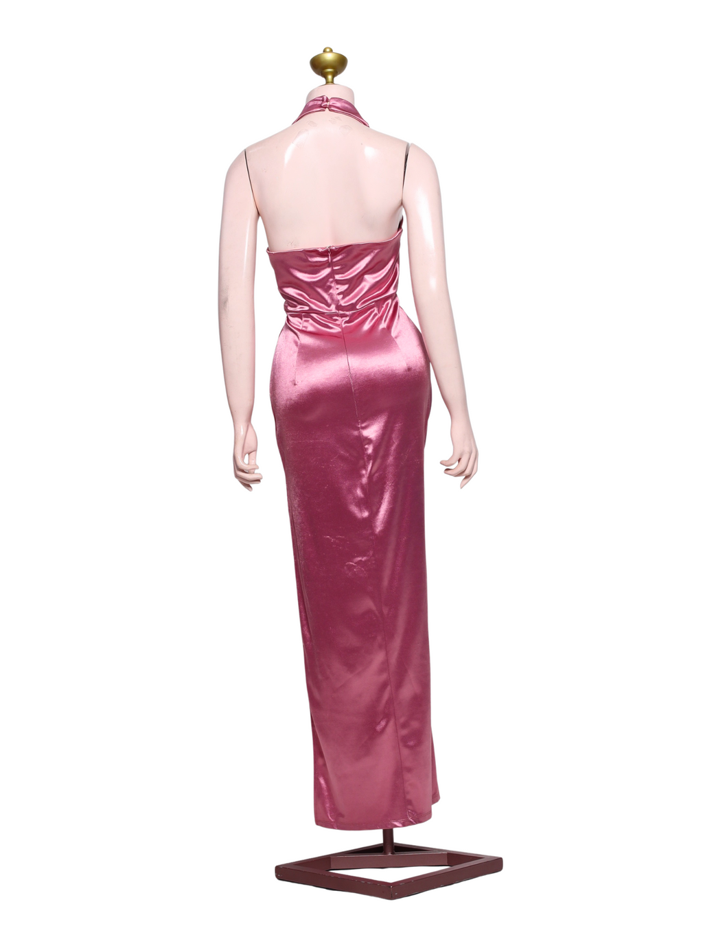 Halter Satin  Elegant Long Dress - OR04