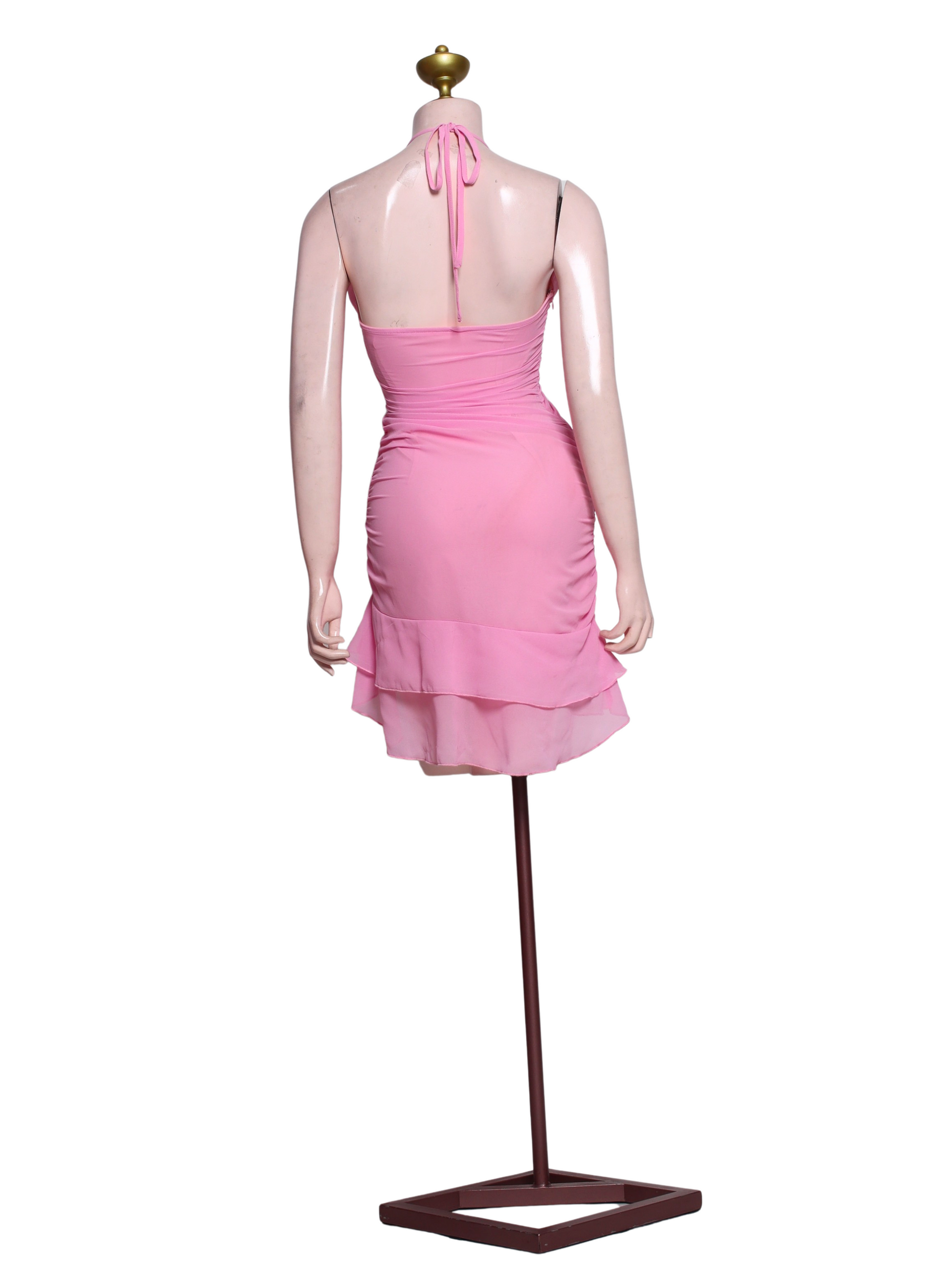 Pink Halter Short Dress - SP06