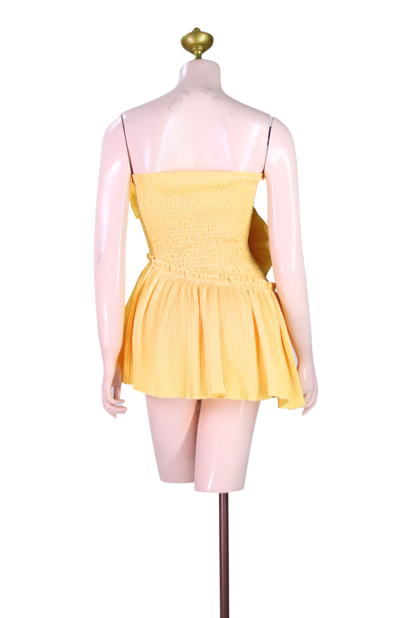 Yellow Pleated Spandex - SY01