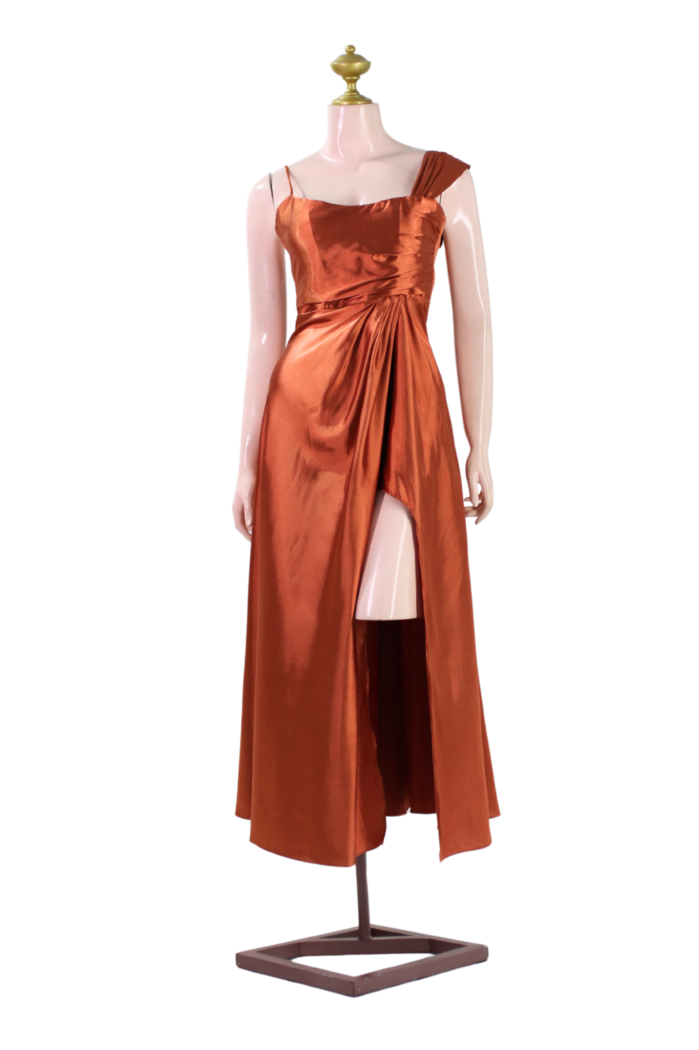 Rust Midi Dress