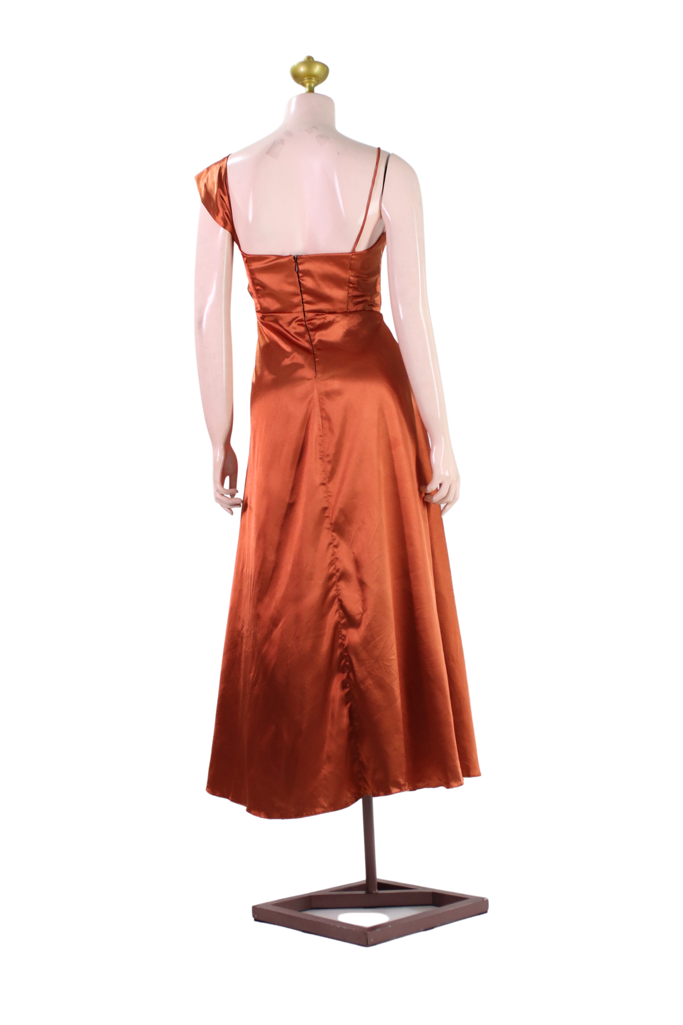 Rust Midi Dress