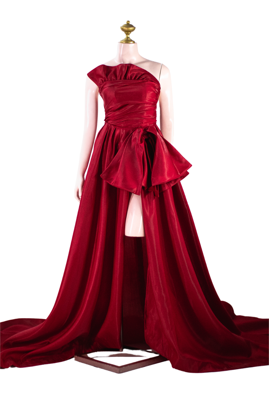 Dark Red Long Dress - R03