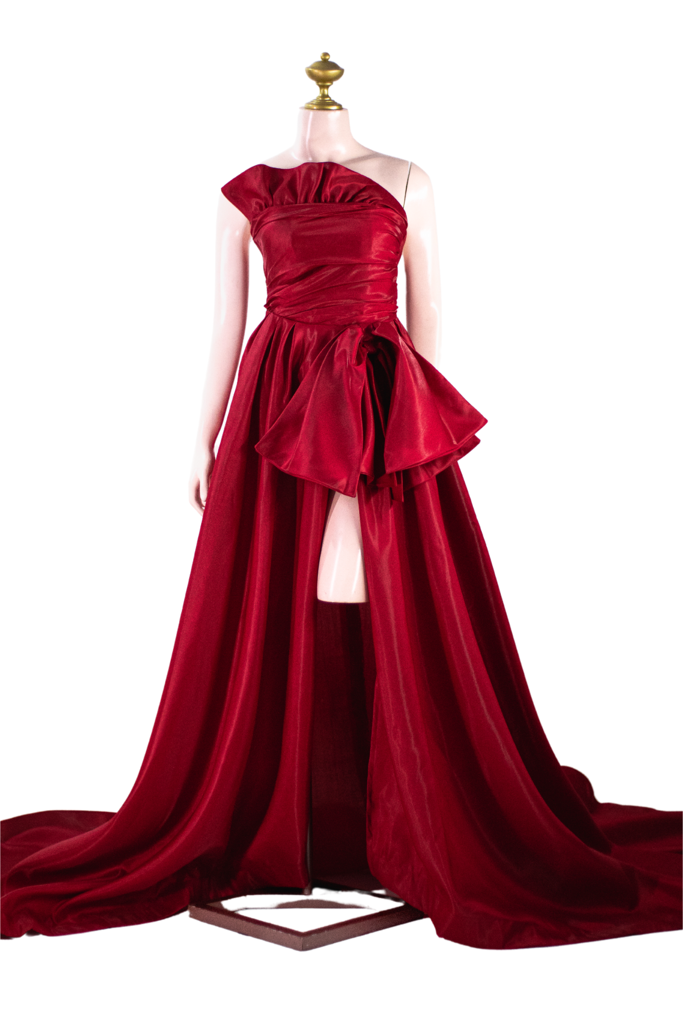 Dark Red Long Dress - R03