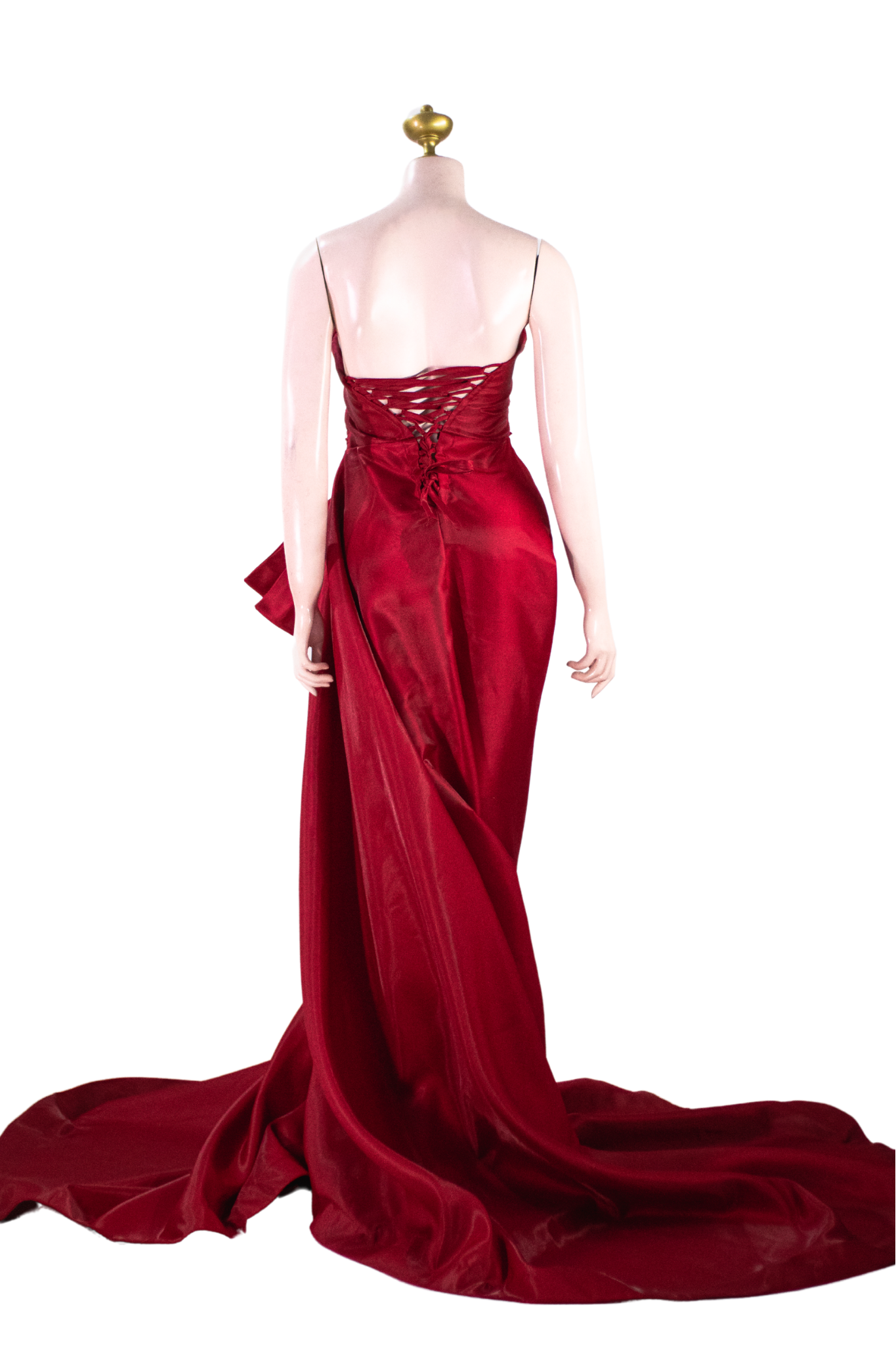 Dark Red Long Dress - R03