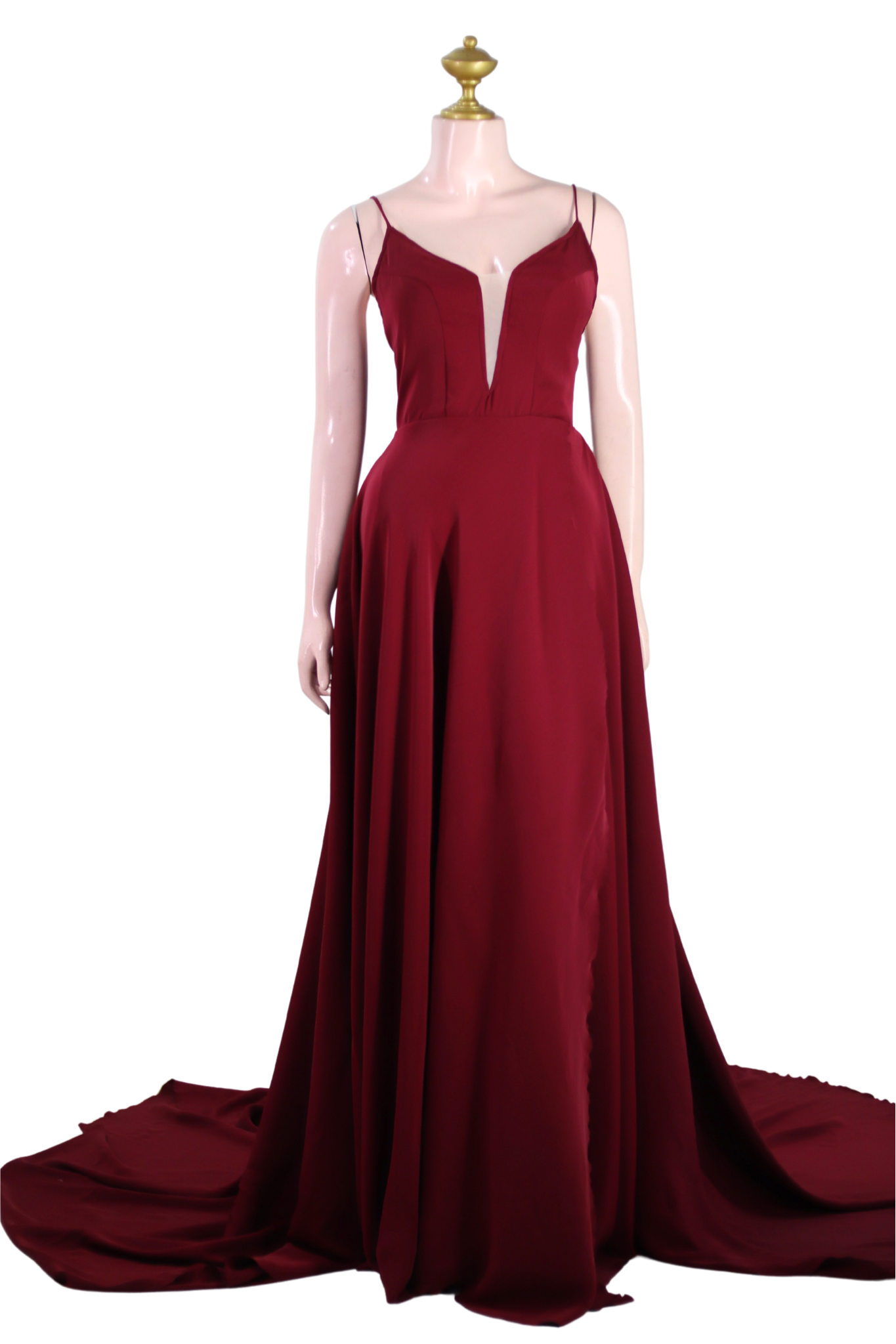 Maroon Long Dress - M07