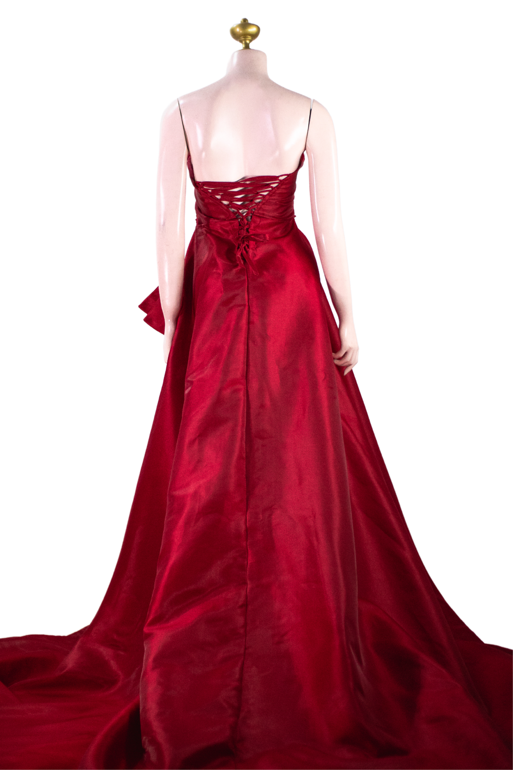 Dark Red Long Dress - R03