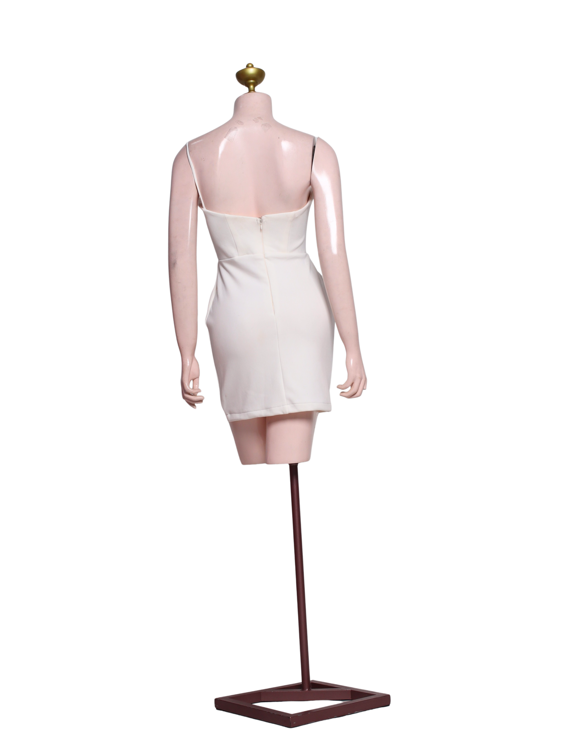 White Asymmetrical Mini Dress - SW09