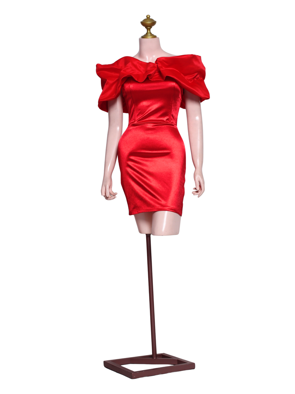 Red Ruffle Mini Dress - SR01