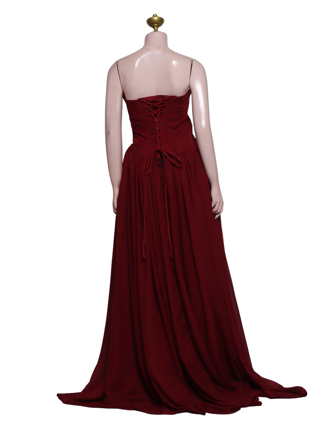Assymetical Waist Sweetheart Tube Elegant Long Dress With Cape - M11