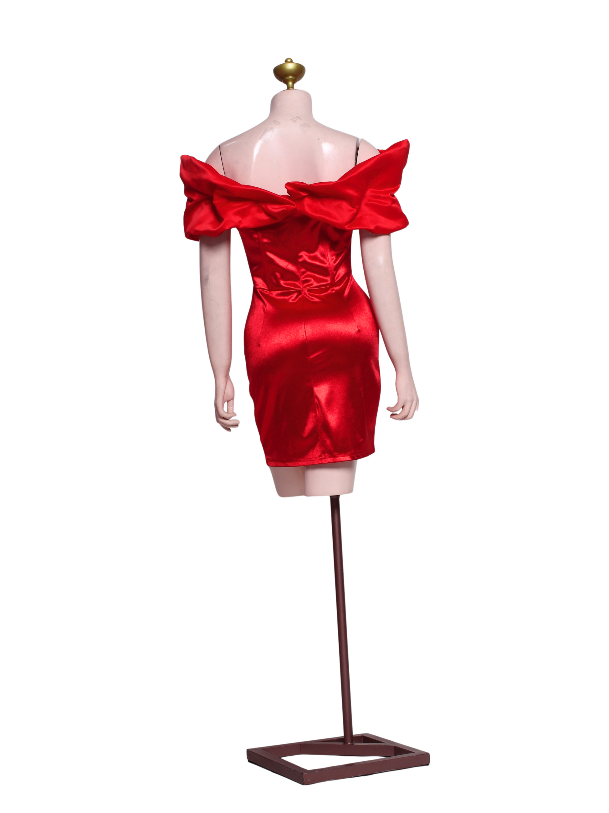 Red Ruffle Mini Dress - SR01