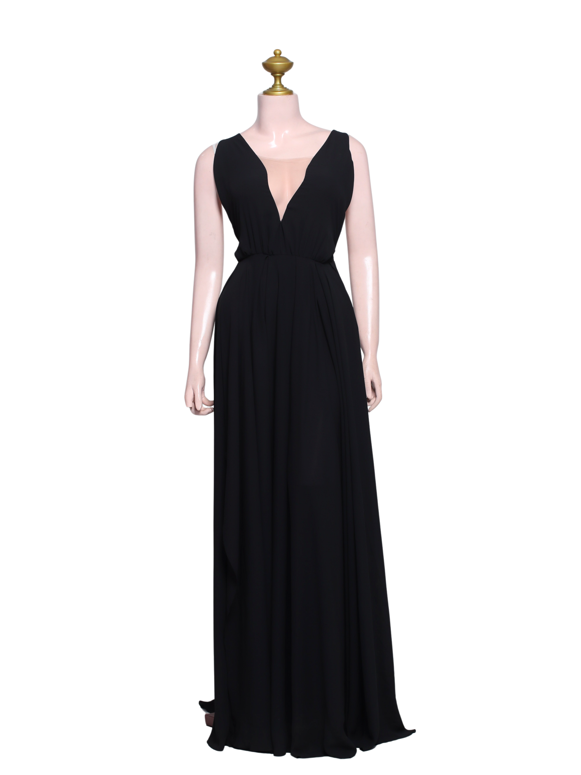 Black Backless Elegant Formal Dress - B14