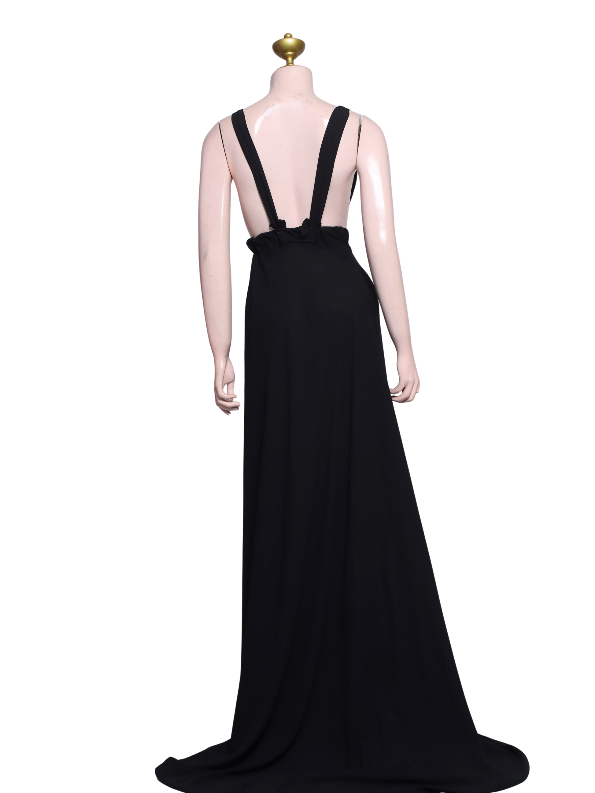 Black Backless Elegant Formal Dress - B14