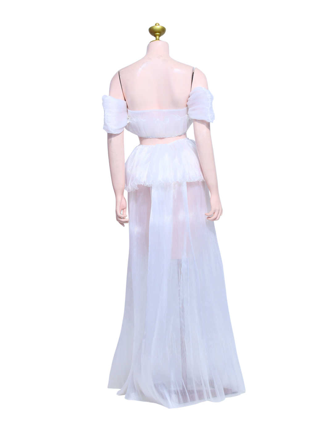 White Sheer Sexy Gown - W25