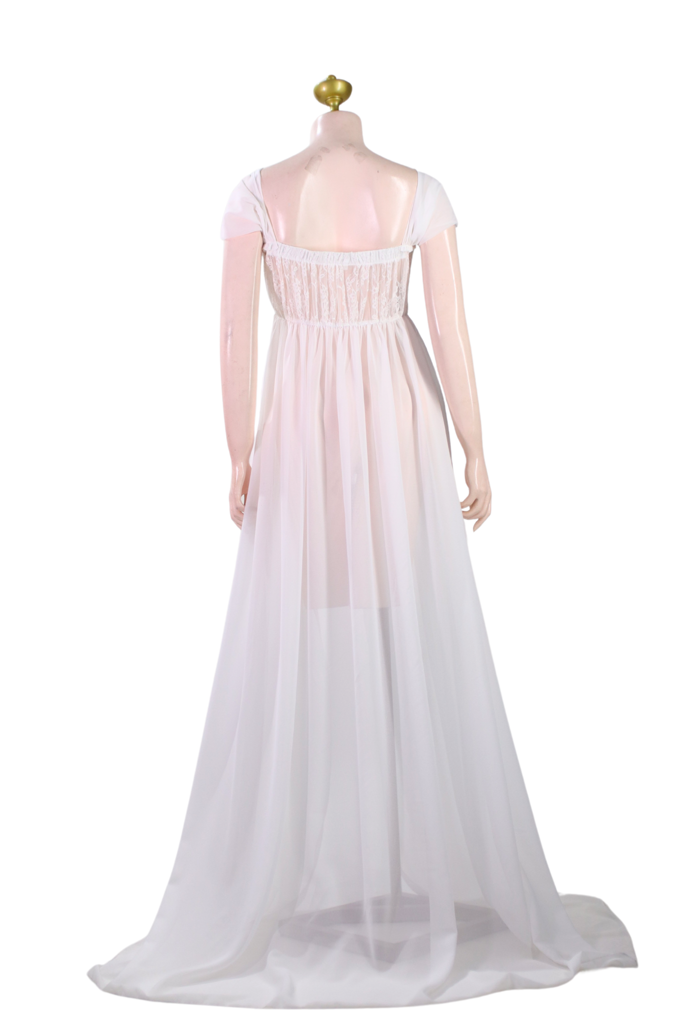 White Long Maternity Dress