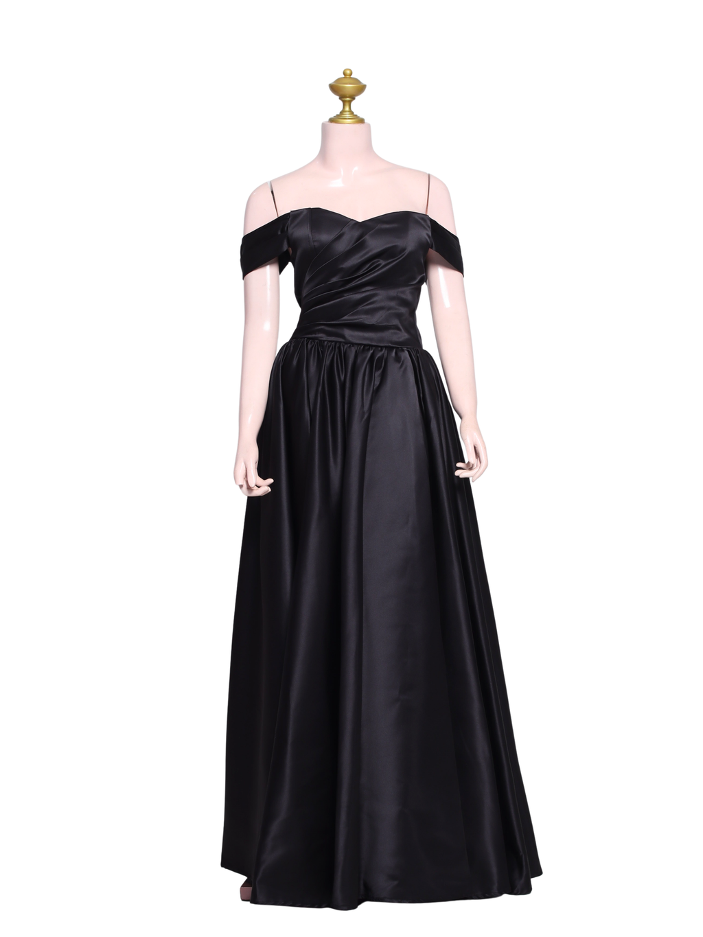 Black Off Shoulder Formal Long Dress - B12