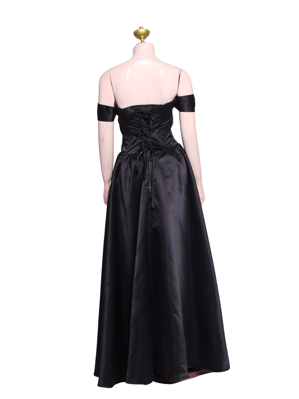 Black Off Shoulder Formal Long Dress - B12