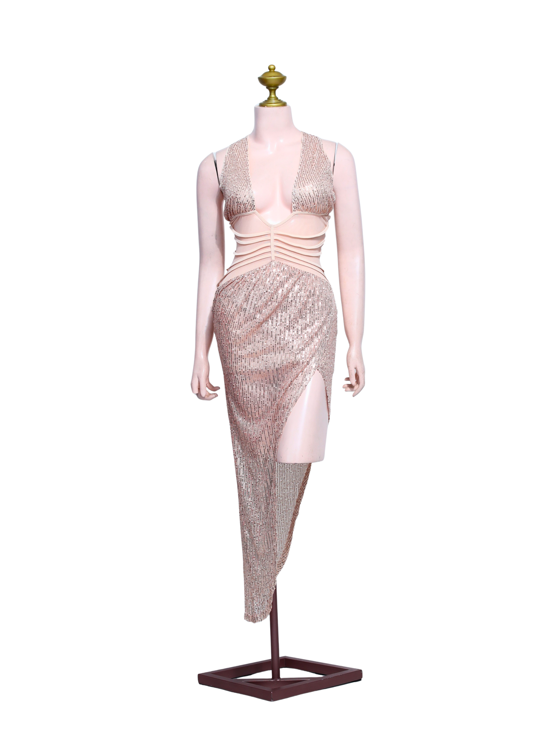 Nude Sparkling Evening Dress - NU04