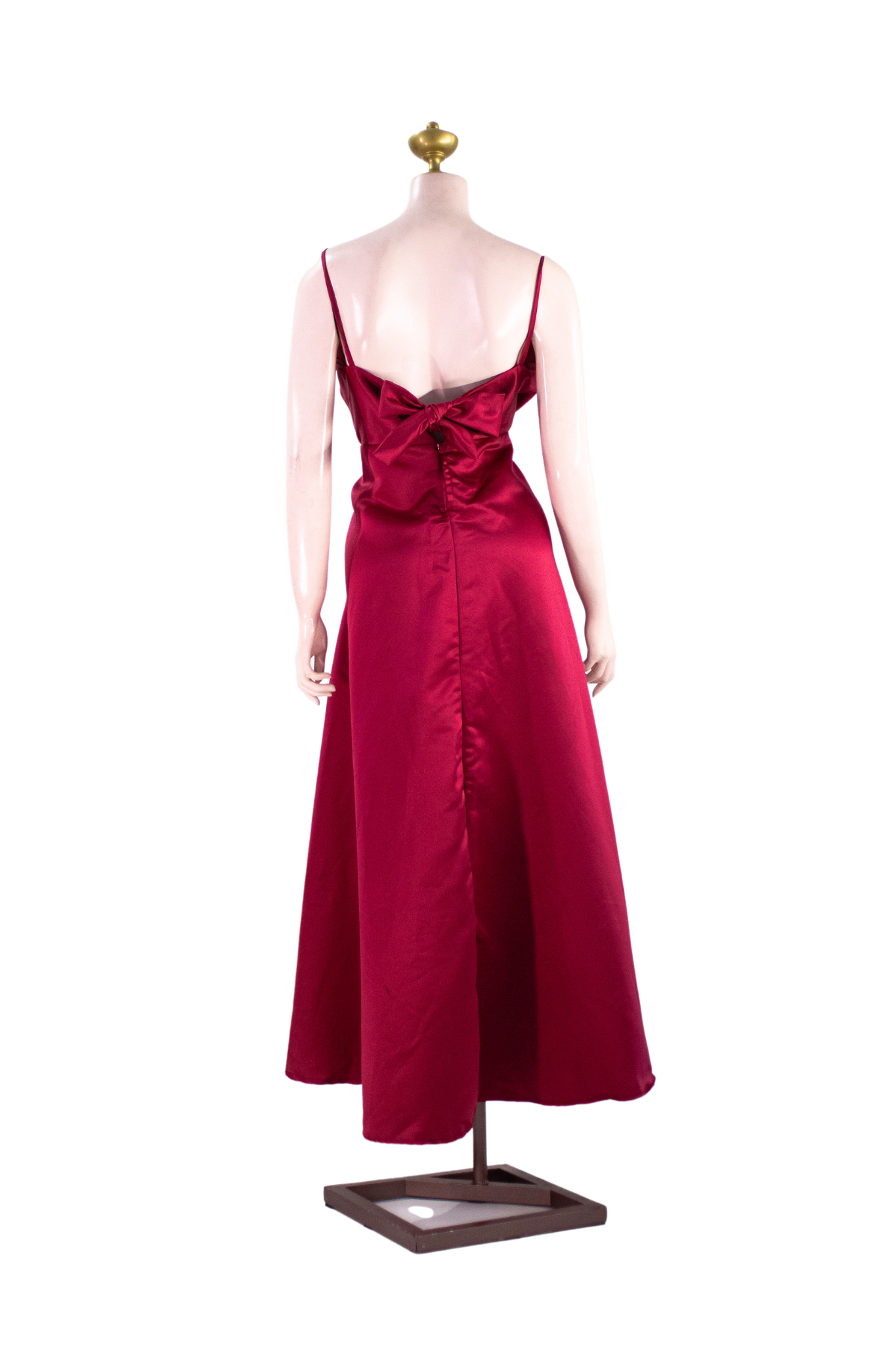 Maroon Satin Dress - M04