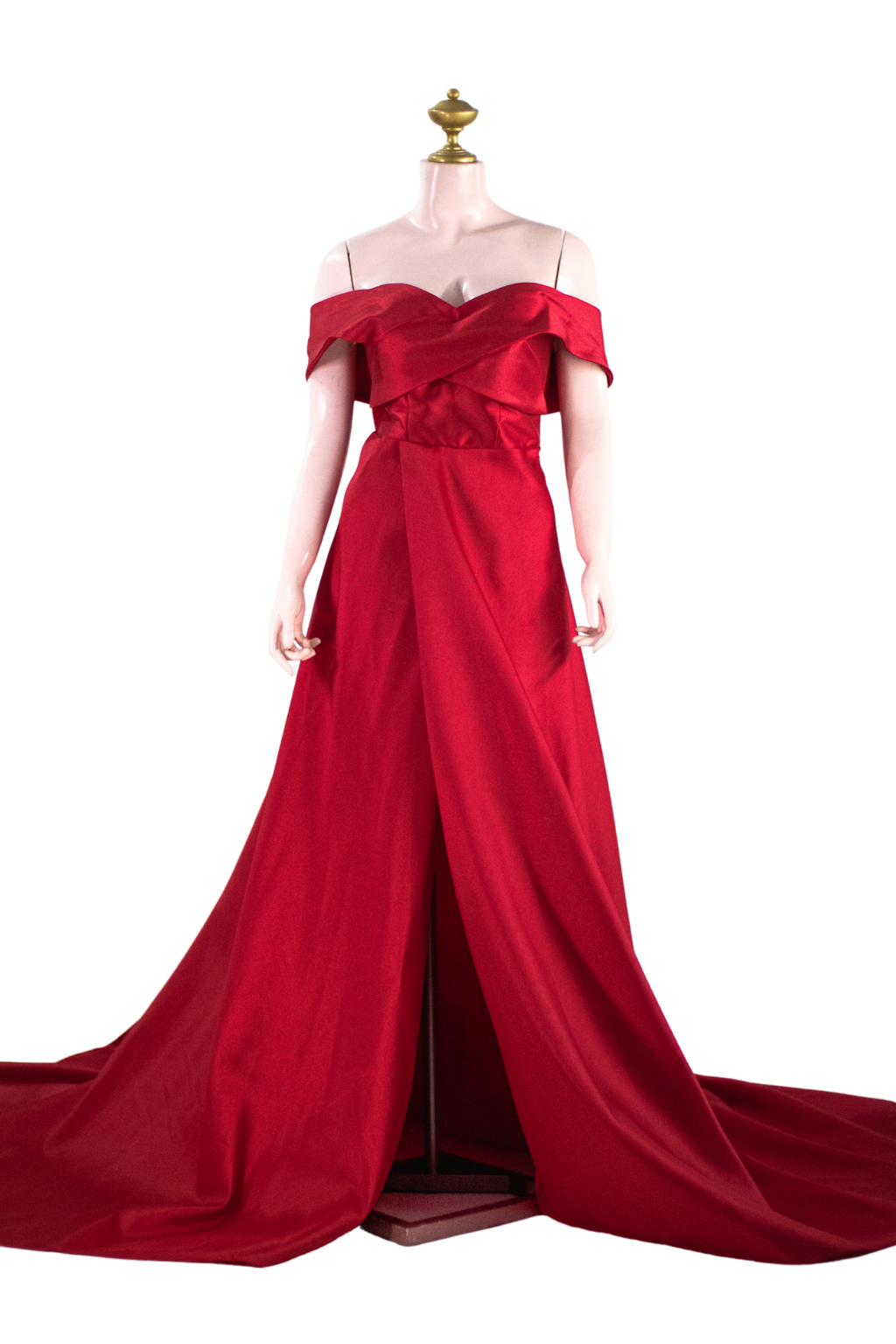 Dark Red Long Dress -R02