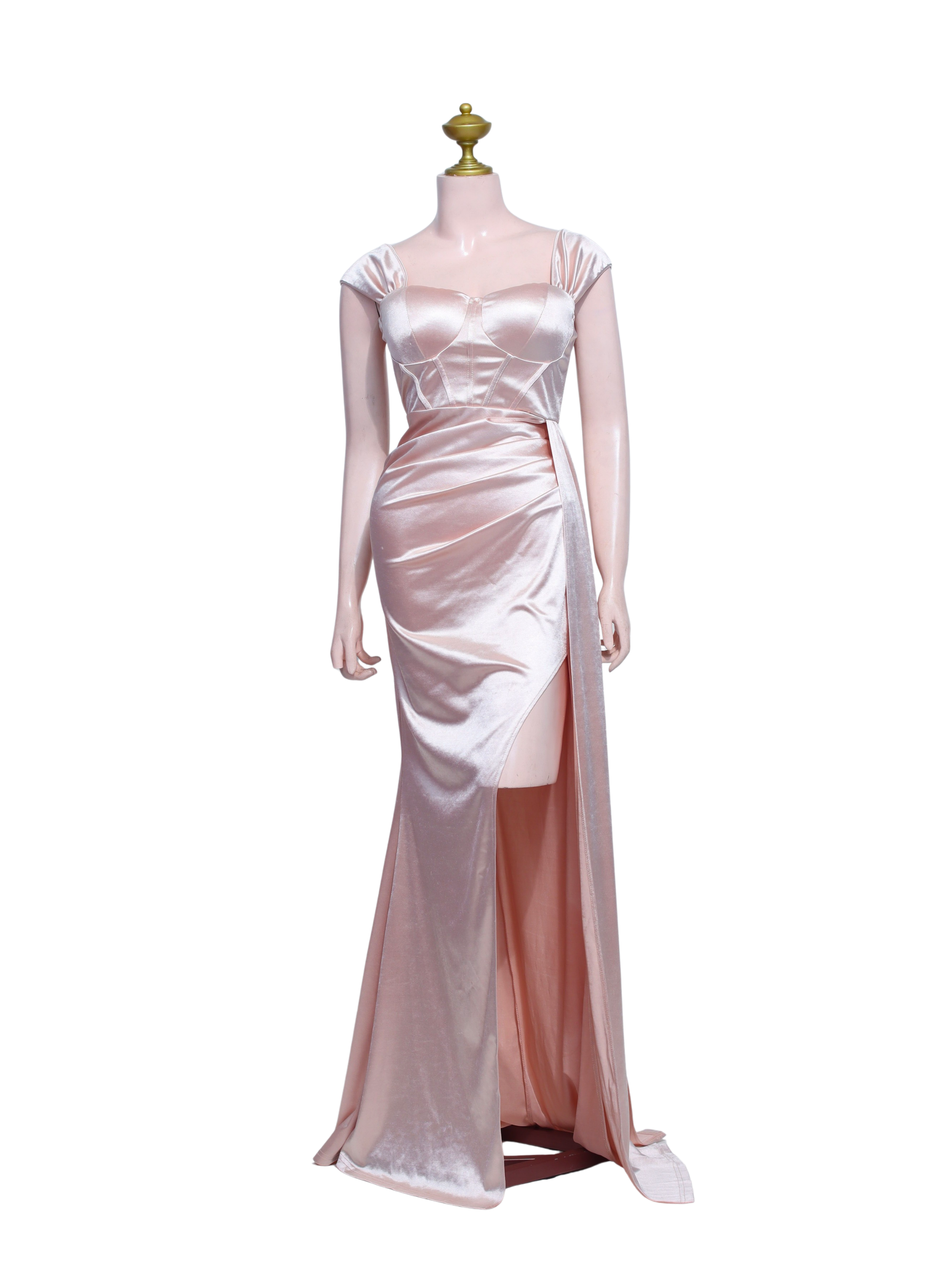 Elegant Silk Evening Gown - NU05