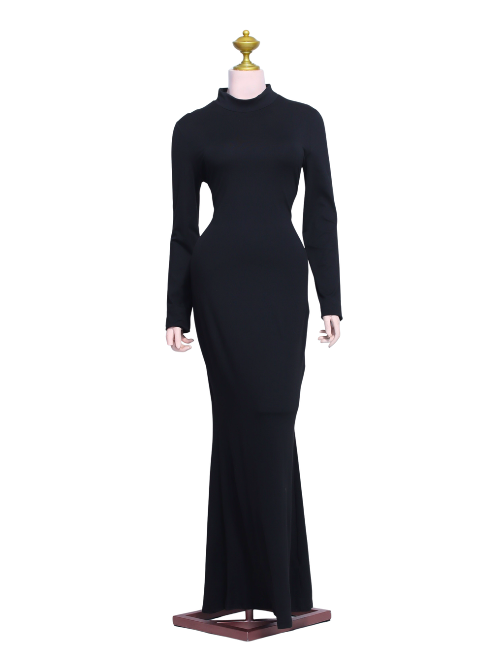 Classic Black High-neck Bodycon Dress - B18