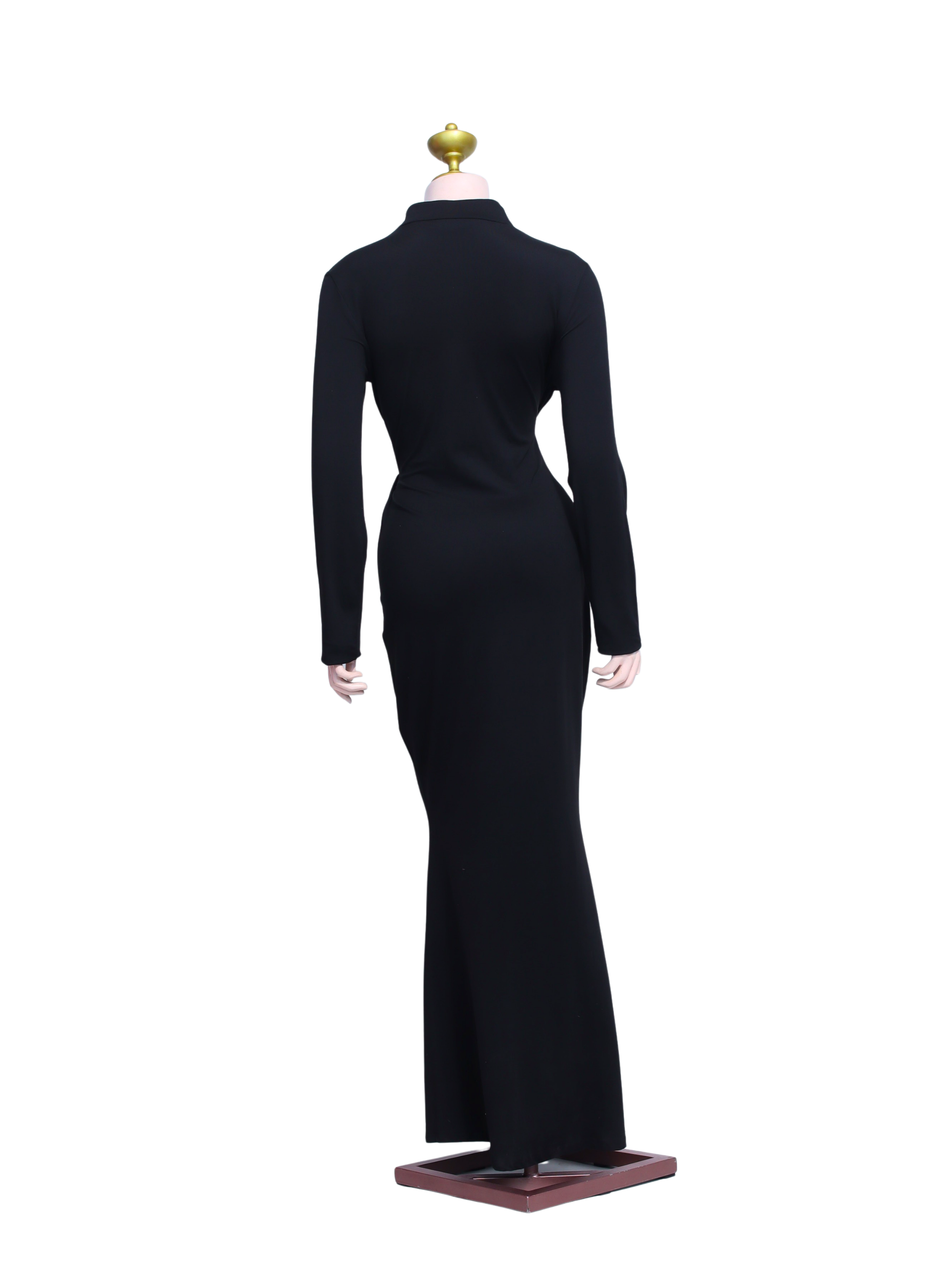 Classic Black High-neck Bodycon Dress - B18