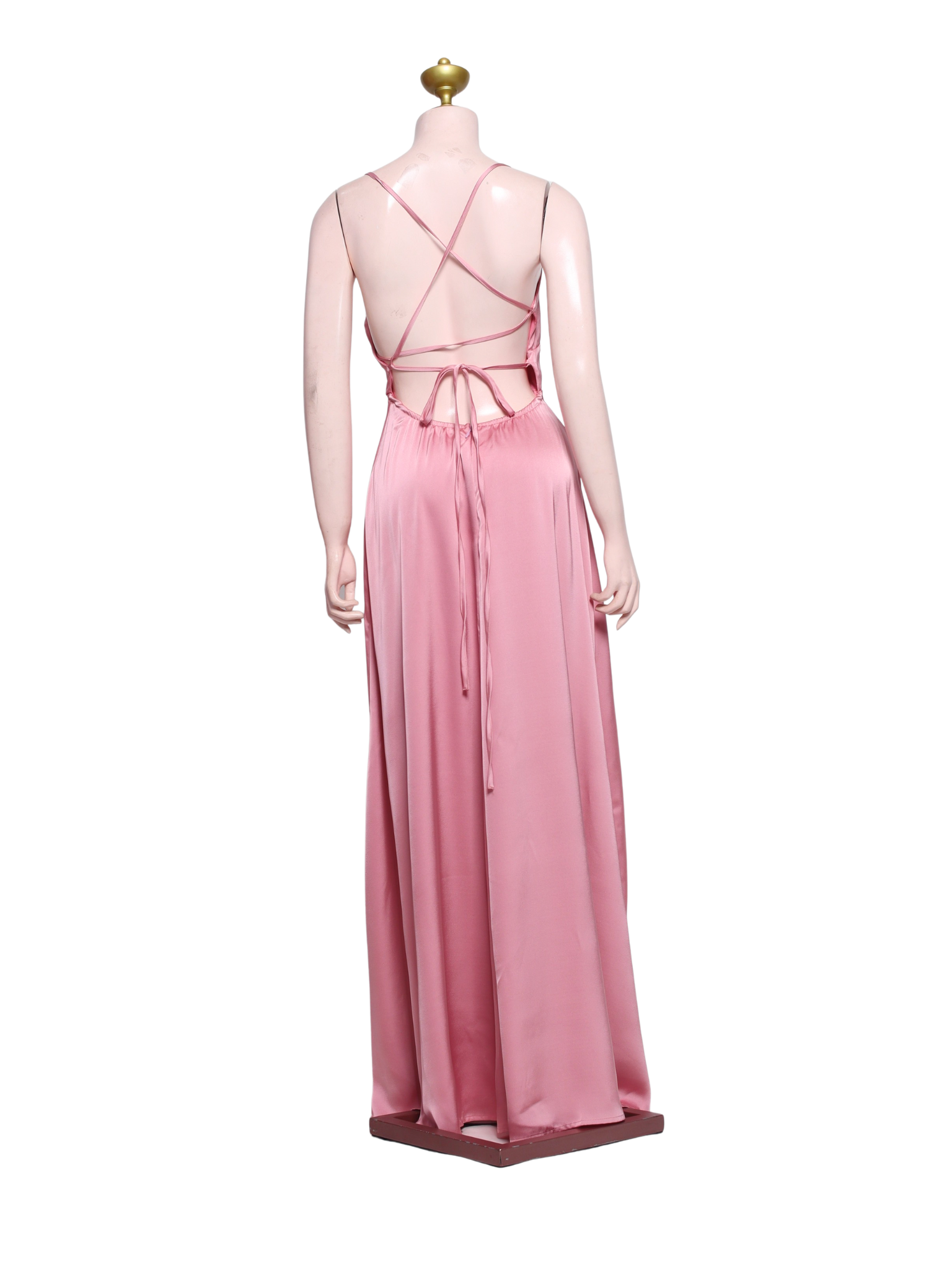 Backless Satin Long Dress - OR06